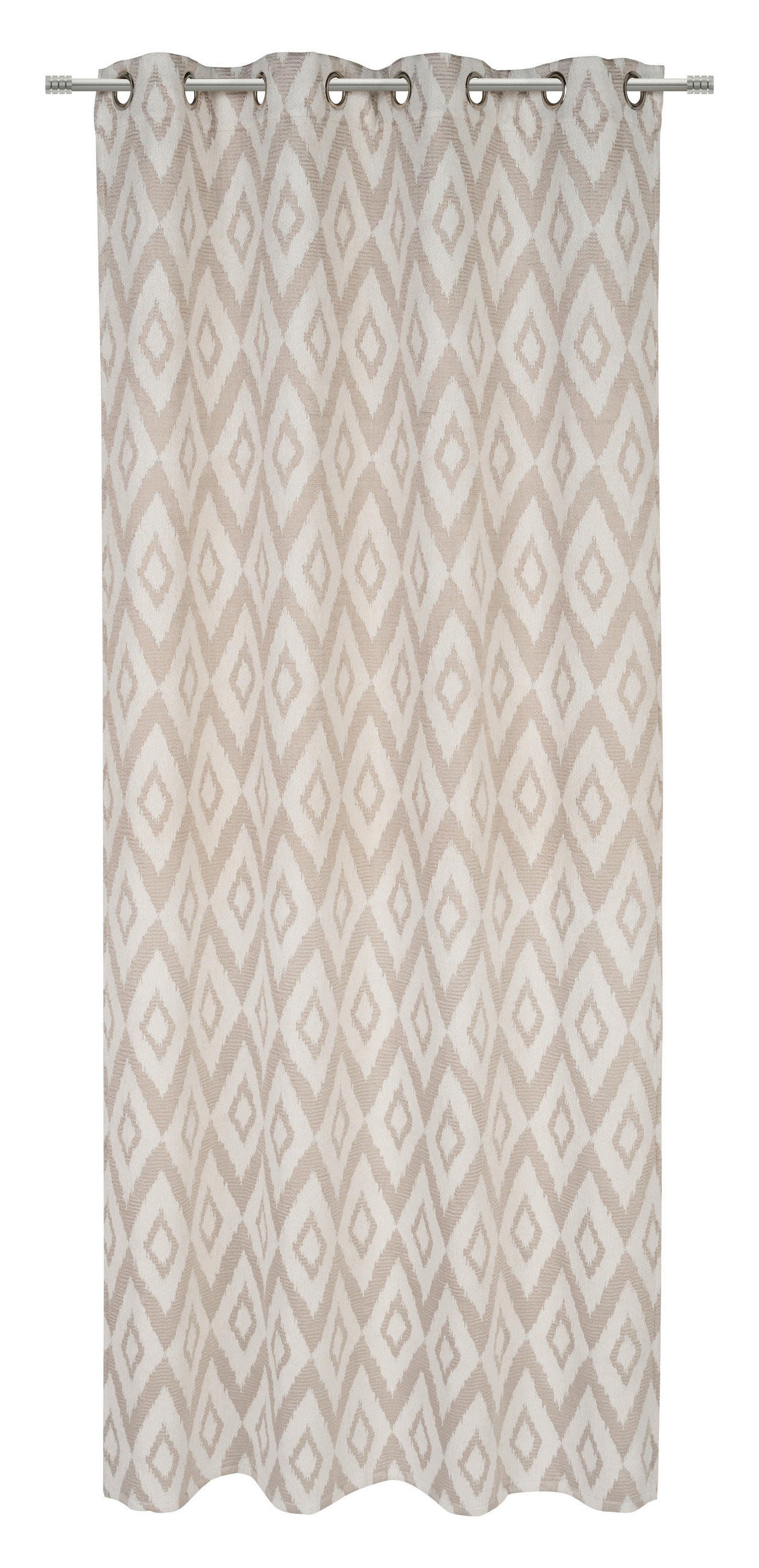 ÖSENSCHAL MANTIS blickdicht 140/245 cm   - Taupe/Creme, Design, Textil (140/245cm) - Dieter Knoll
