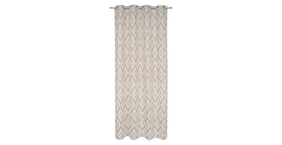 ÖSENSCHAL MANTIS blickdicht 140/245 cm - Taupe/Creme, Design, Textil (140/245cm) - Dieter Knoll