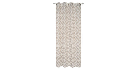 ÖSENSCHAL MANTIS blickdicht 140/245 cm   - Taupe/Creme, Design, Textil (140/245cm) - Dieter Knoll