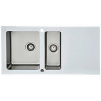 SPÜLE 1720NEWYORK100X50W  - Weiß, Trend, Glas/Metall (100/21/50cm) - Respekta