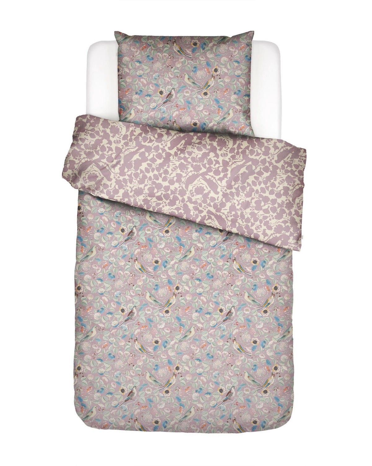 BETTWÄSCHE ALESTE Satin 135/200 cm  - Lila, KONVENTIONELL, Textil (135/200cm) - Essenza