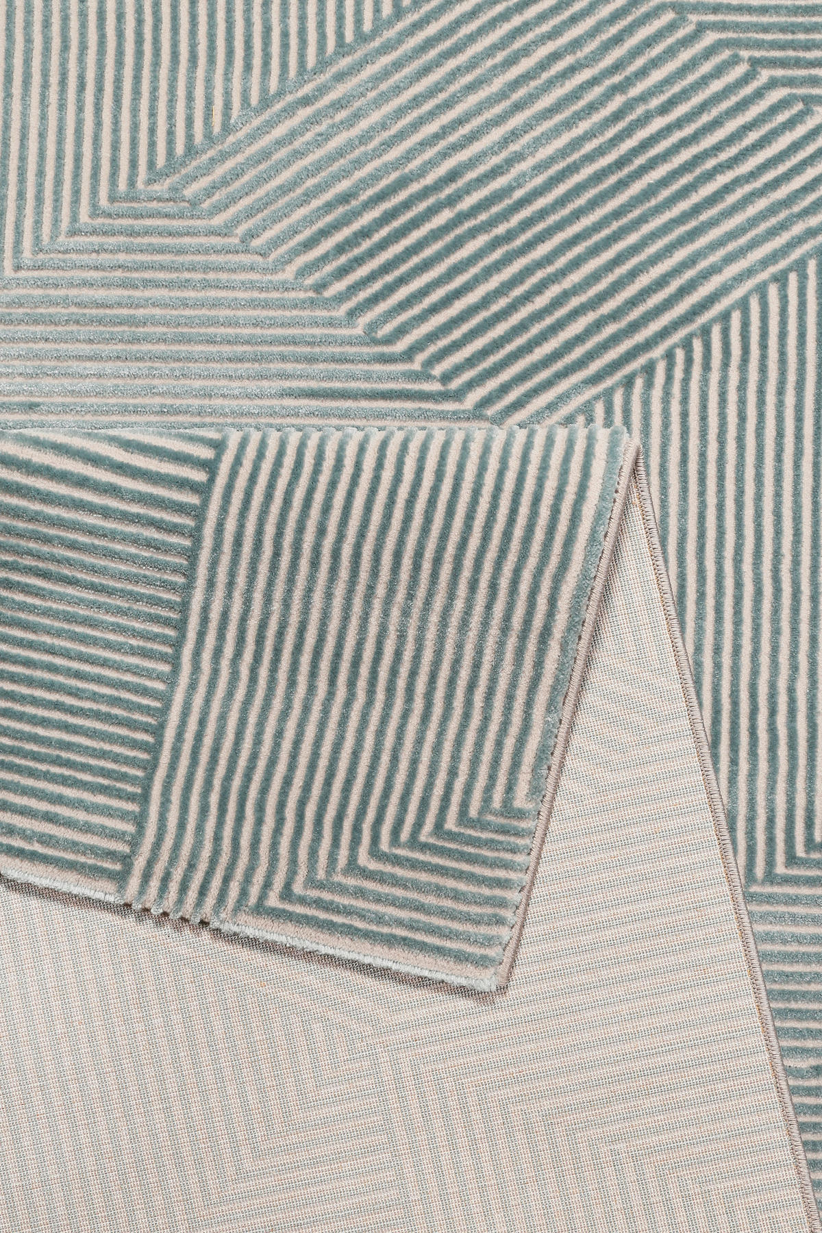 WEBTEPPICH 80/150 cm Velvet Groove Grau, Türkis  - Türkis/Grau, KONVENTIONELL, Textil (80/150cm) - Esprit