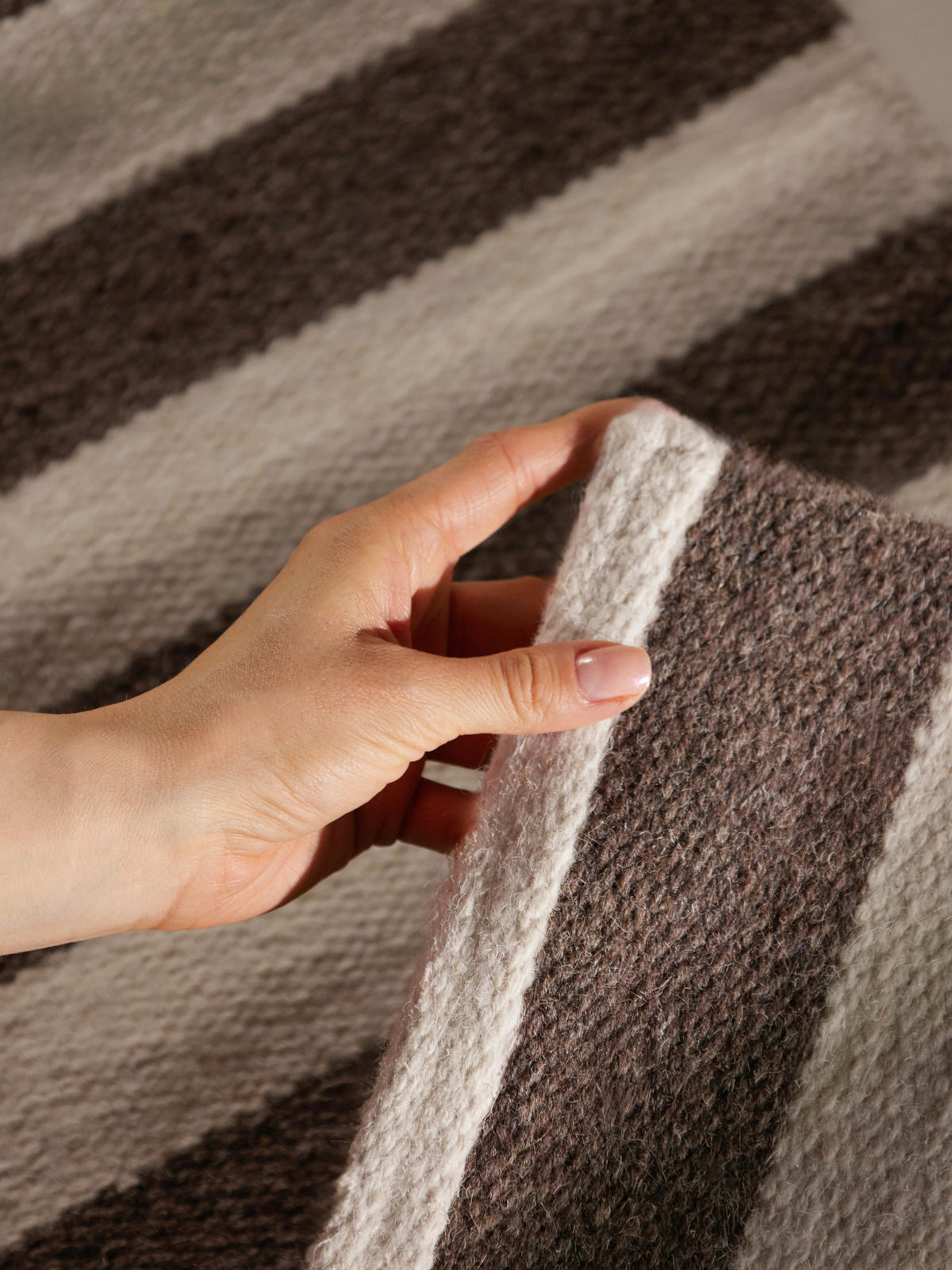 LÄUFER 80/200 cm Vika  - Dunkelbraun/Weiß, Basics, Textil (80/200cm) - Hanse Home