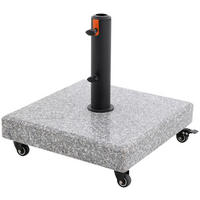 SONNENSCHIRMSTÄNDER Granit Grau, Schwarz  - Schwarz/Grau, Basics, Stein/Metall (47/8,5/47cm) - Doppler