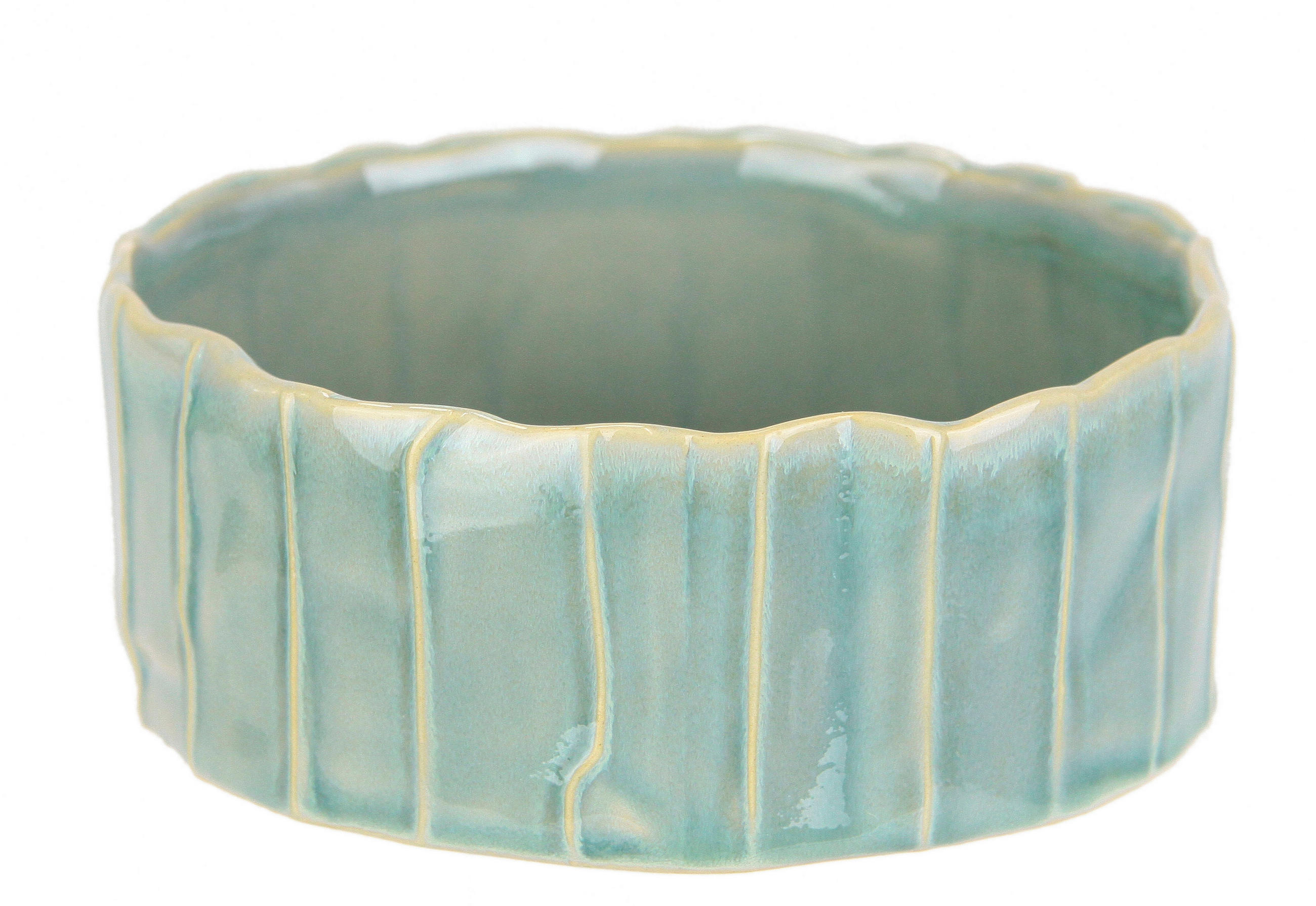 PFLANZENSCHALE   - Blau, Basics, Keramik (15/6cm)