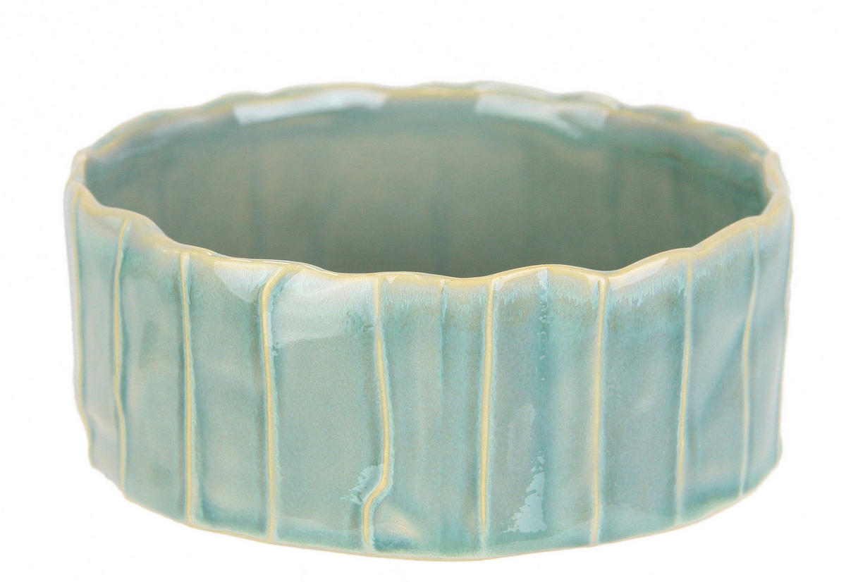 PFLANZENSCHALE   - Blau, Basics, Keramik (15/6cm)