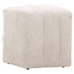 HOCKER in Textil Beige  - Beige/Schwarz, Design, Kunststoff/Textil (43/50/43cm) - Novel