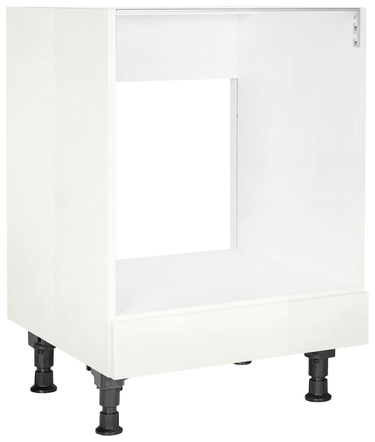 HERDUMBAUSCHRANK  in Weiß Hochglanz  - Weiß Hochglanz, MODERN, Holzwerkstoff (60/87/56cm) - Nobilia