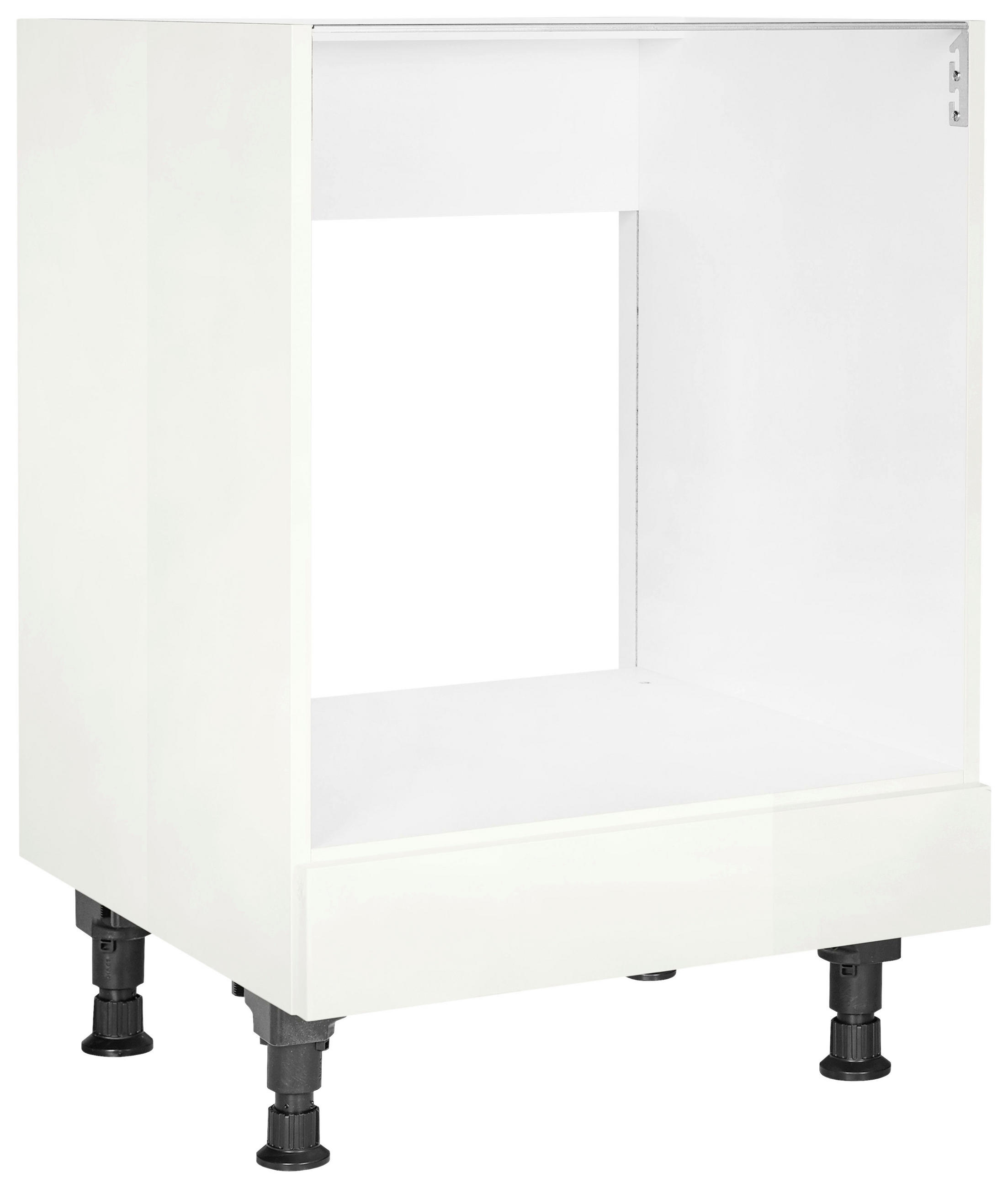 Nobilia Herdumbauschrank Flash Weiß Hochglanz 60x87x56 cm