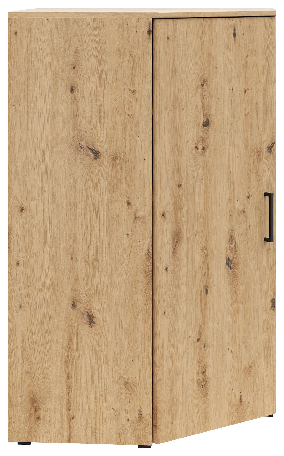 COMODĂ DE COLț 71,5/115/71,5 cm  - stejar Artisan/antracit, Modern, plastic/material pe bază de lemn (71,5/115/71,5cm)