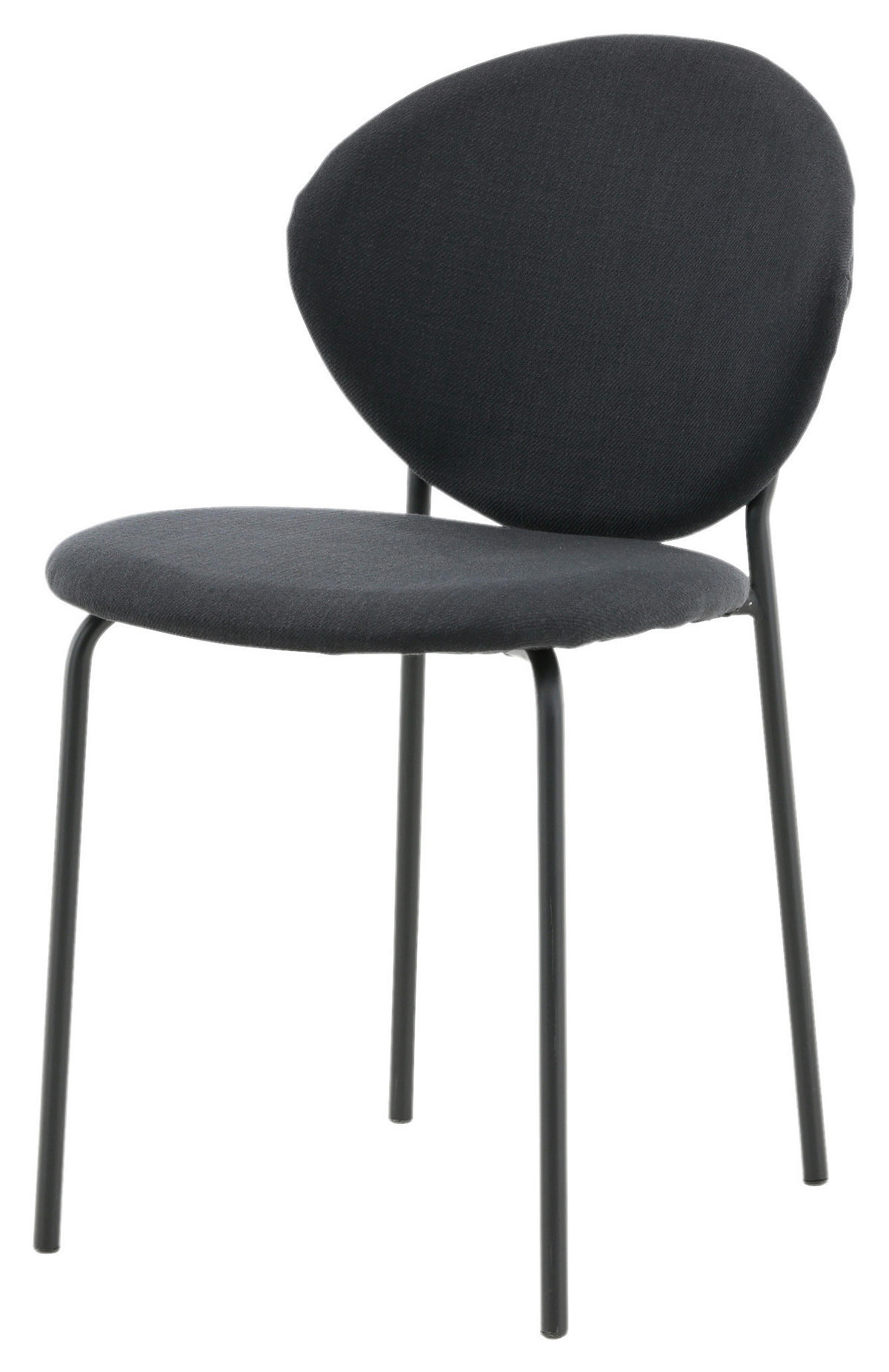 STOLSET 2 styck stål  - svart, Design, metall/textil (46/80/62cm) - Livetastic