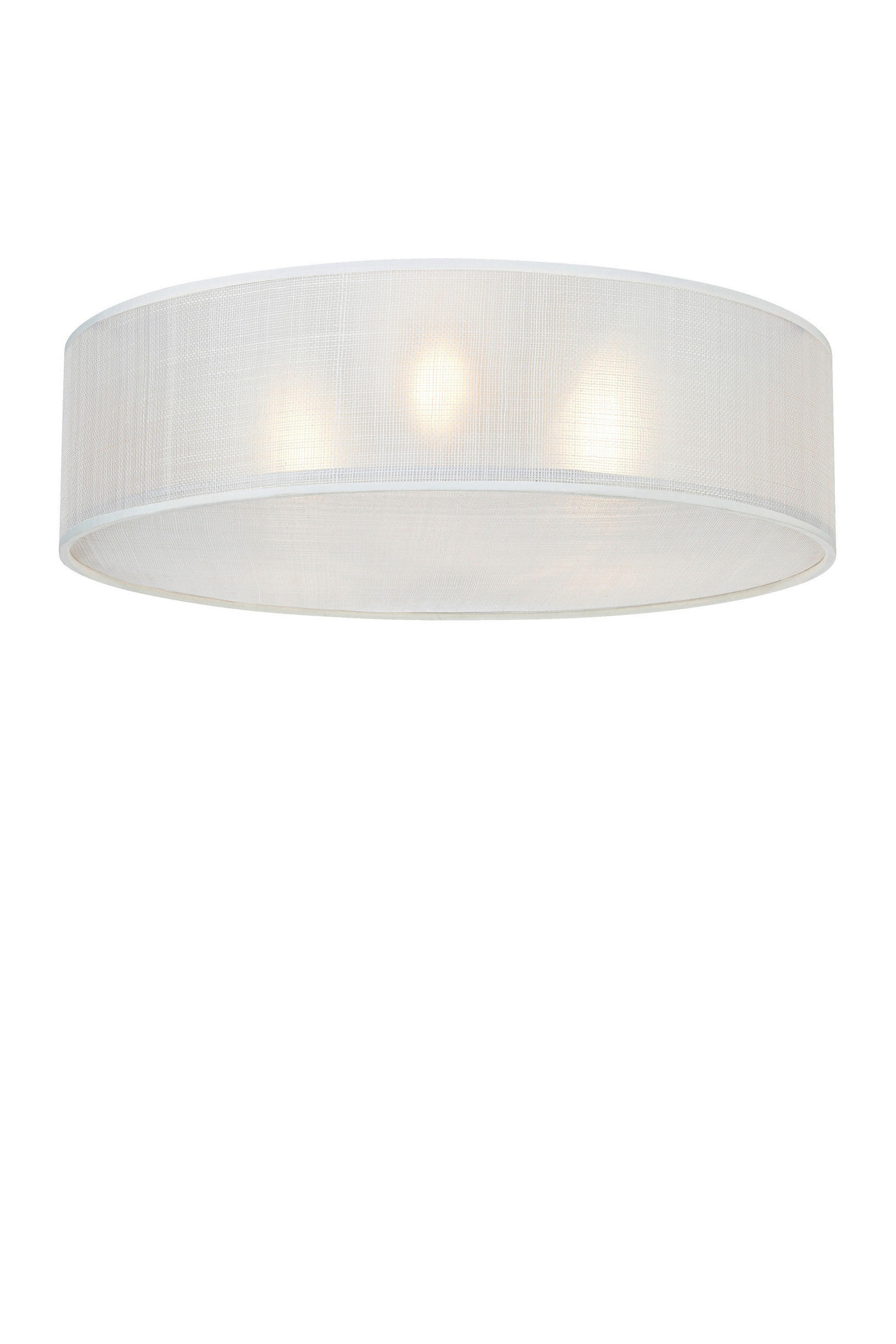DECKENLEUCHTE HARU 45/15 cm   - Weiß, Design, Naturmaterialien (45/15cm) - Markslöjd