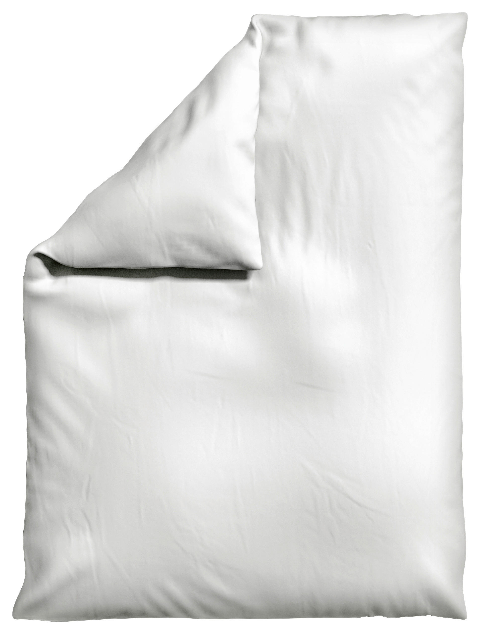 BETTDECKENBEZUG -teilig WOVEN SATIN Makosatin 155/220 cm  - Weiß, Basics, Textil (155/220cm) - Schlafgut