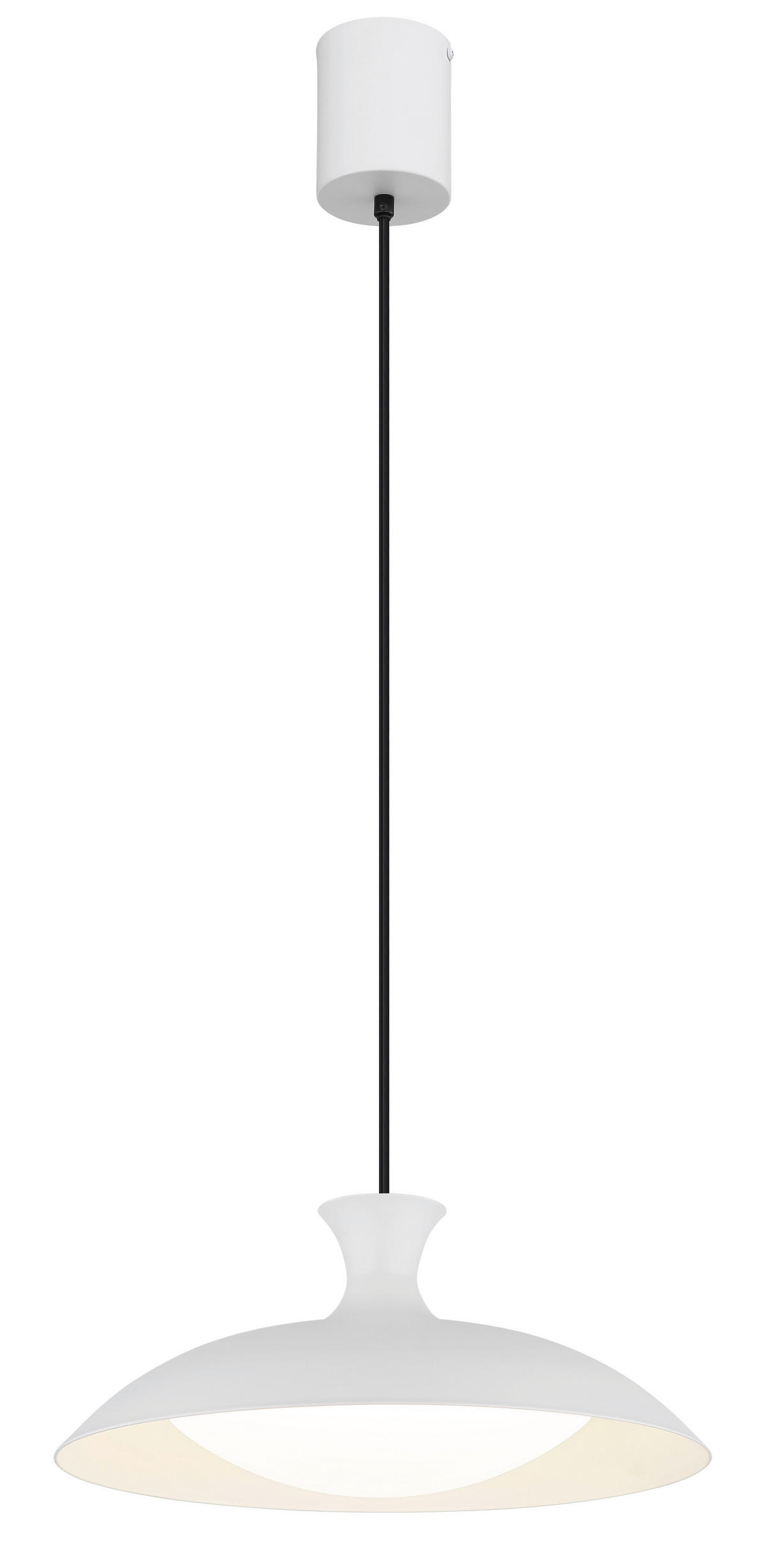 LED-HÄNGELEUCHTE ROCHA 40/150 cm   - Opal/Schwarz, KONVENTIONELL, Kunststoff/Metall (40/150cm) - Globo