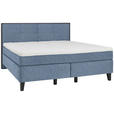 BOXSPRINGBETT 160/200 cm  in Blau  - Blau/Schwarz, Design, Holz/Textil (160/200cm) - Hom`in