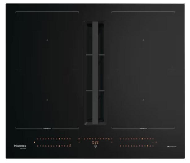 KOCHFELD-DUNSTABZUG-KOMBI HEH6443BSCWF1  - Schwarz, Basics, Glas/Metall (60/23,3/52cm) - Hisense