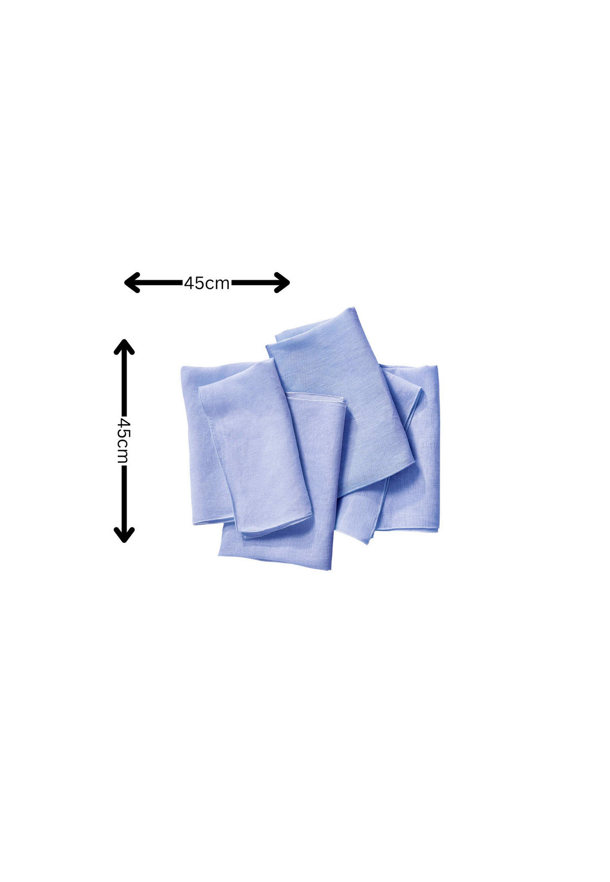 TYGSERVETT  45/45 cm  4 styck  - pastellblå, Basics, textil (45/45cm) - FYNCH-HATTON
