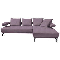 ECKSOFA in Mikrofaser Lila, Flieder  - Lila/Flieder, Design, Textil/Metall (305/224cm) - Dieter Knoll