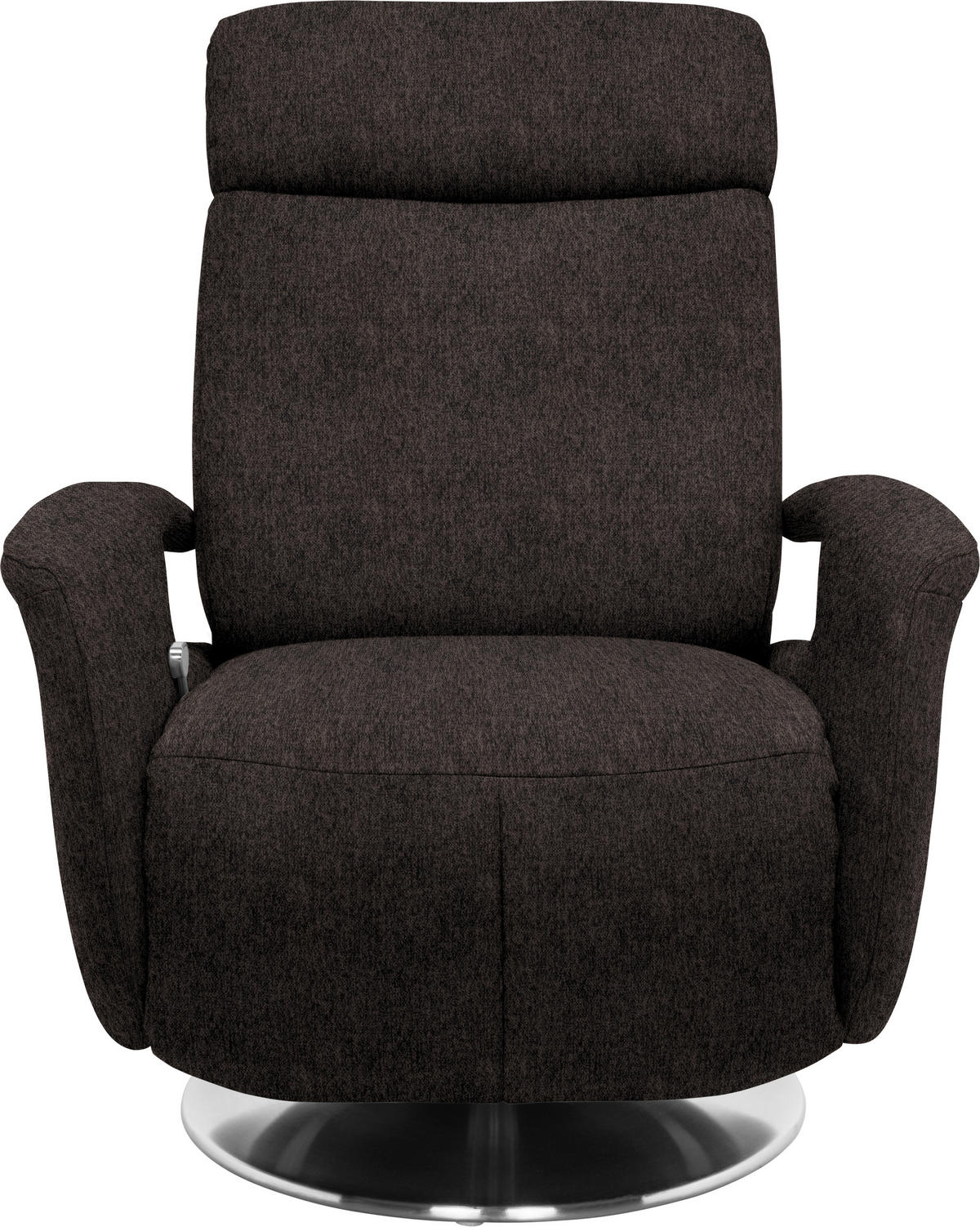 RELAXSESSEL in Textil Dunkelbraun  - Edelstahlfarben/Dunkelbraun, Konventionell, Textil/Metall (84/109/88cm) - Beldomo System
