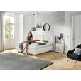 BOXSPRINGBETT 200/200 cm,  in Beige, Matratze, gepolstertes Kopfteil, H3 + H4 = fest + sehr fest  - Chromfarben/Beige, KONVENTIONELL, Textil (200/200cm) - Dieter Knoll