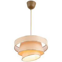 HÄNGELEUCHTE 40/125 cm   - Creme, Trend, Kunststoff/Textil (40/125cm) - Novel