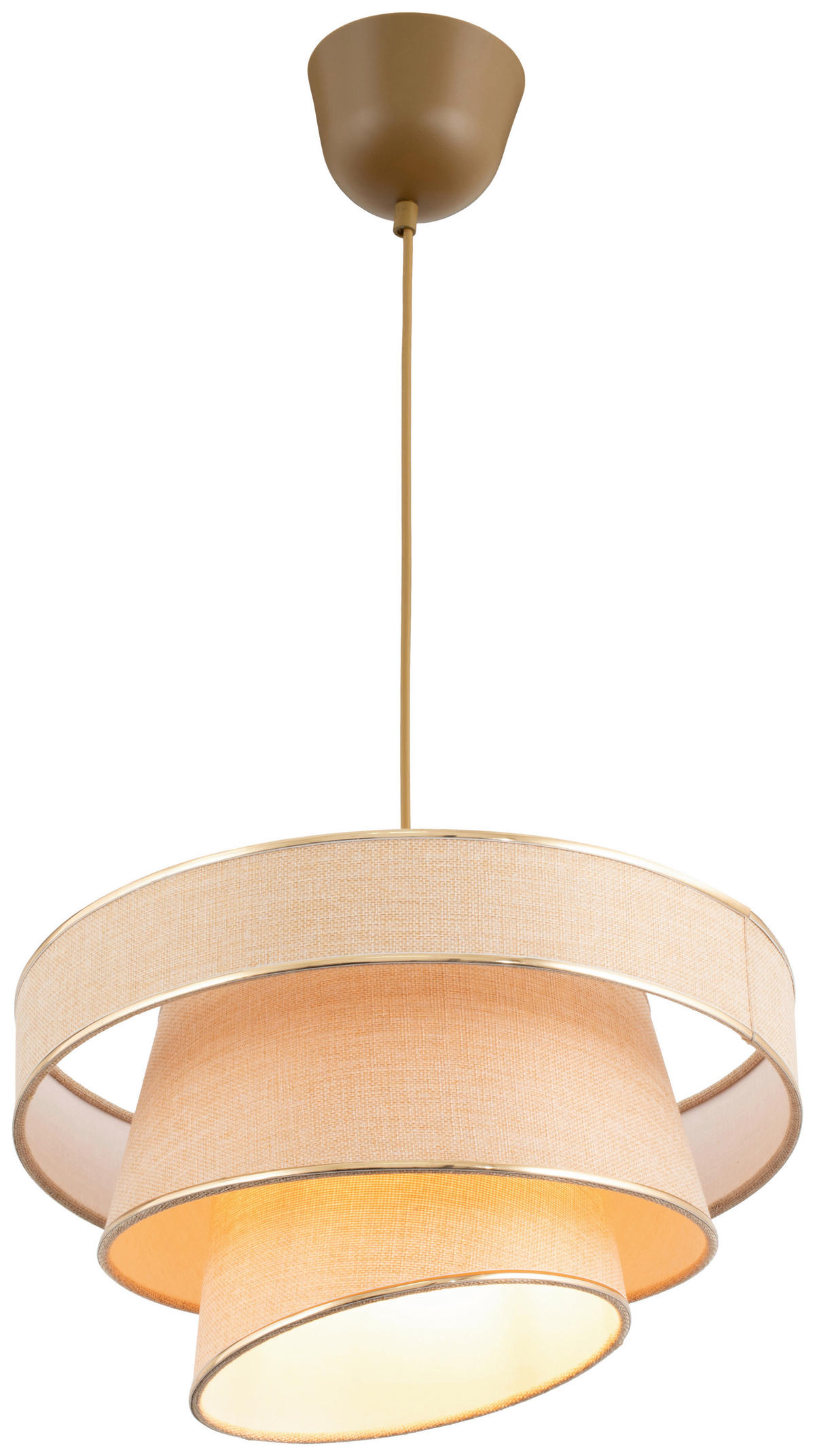 HÄNGELEUCHTE 40/125 cm   - Creme, Trend, Kunststoff/Textil (40/125cm) - Novel