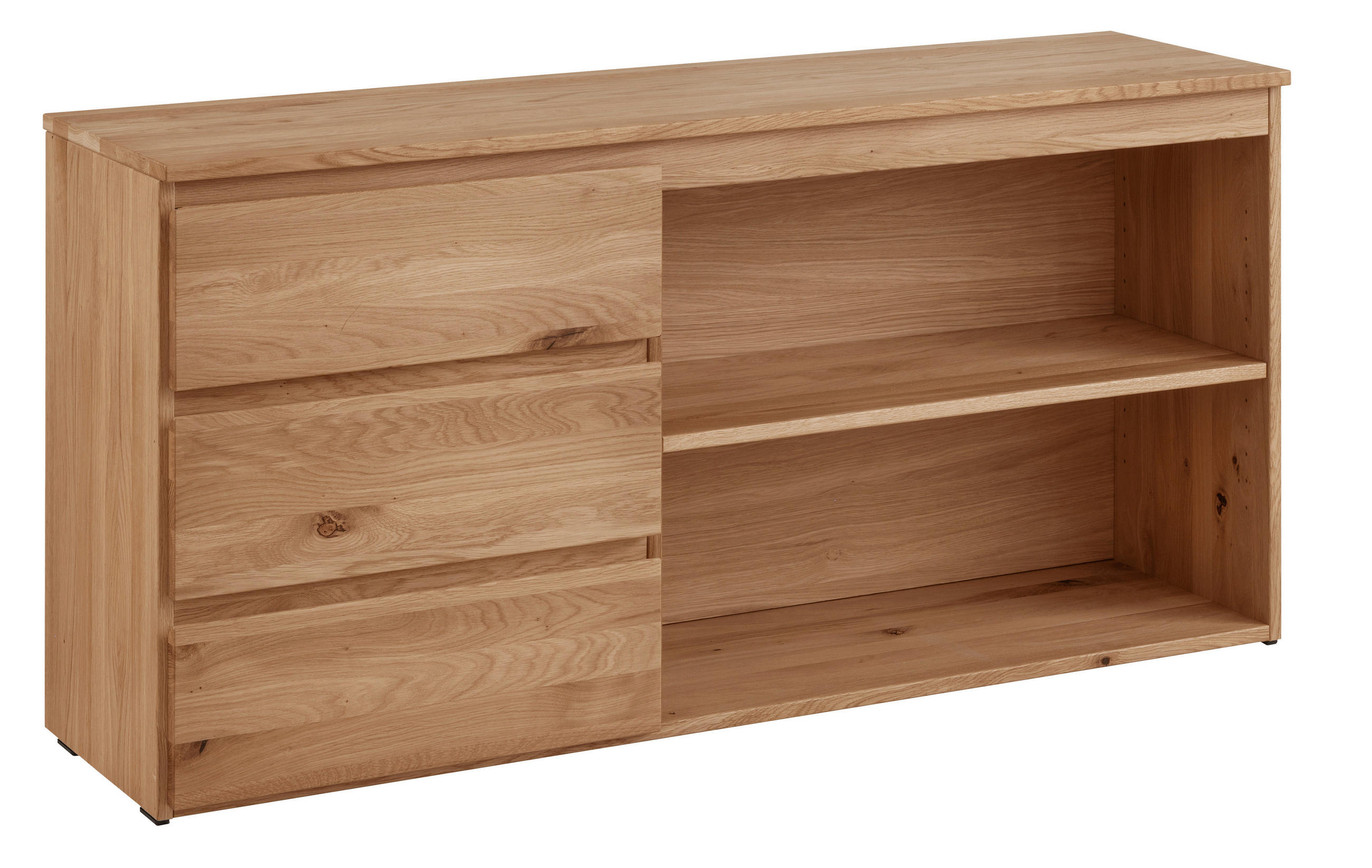 SIDEBOARD  140/65/39 cm 3 Schublade(n)  - Eichefarben/Naturfarben, KONVENTIONELL, Holz (140/65/39cm) - Linea Natura