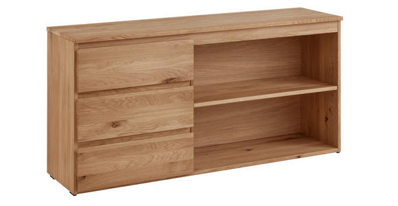 SIDEBOARD  140/65/39 cm 3 Schublade(n)  - Eichefarben/Naturfarben, KONVENTIONELL, Holz (140/65/39cm) - Linea Natura