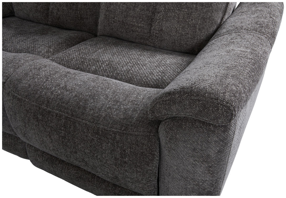 3-SITS SOFFA i vävt tyg grå  - grå, Modern, metall/trä (200/96,5/102cm)