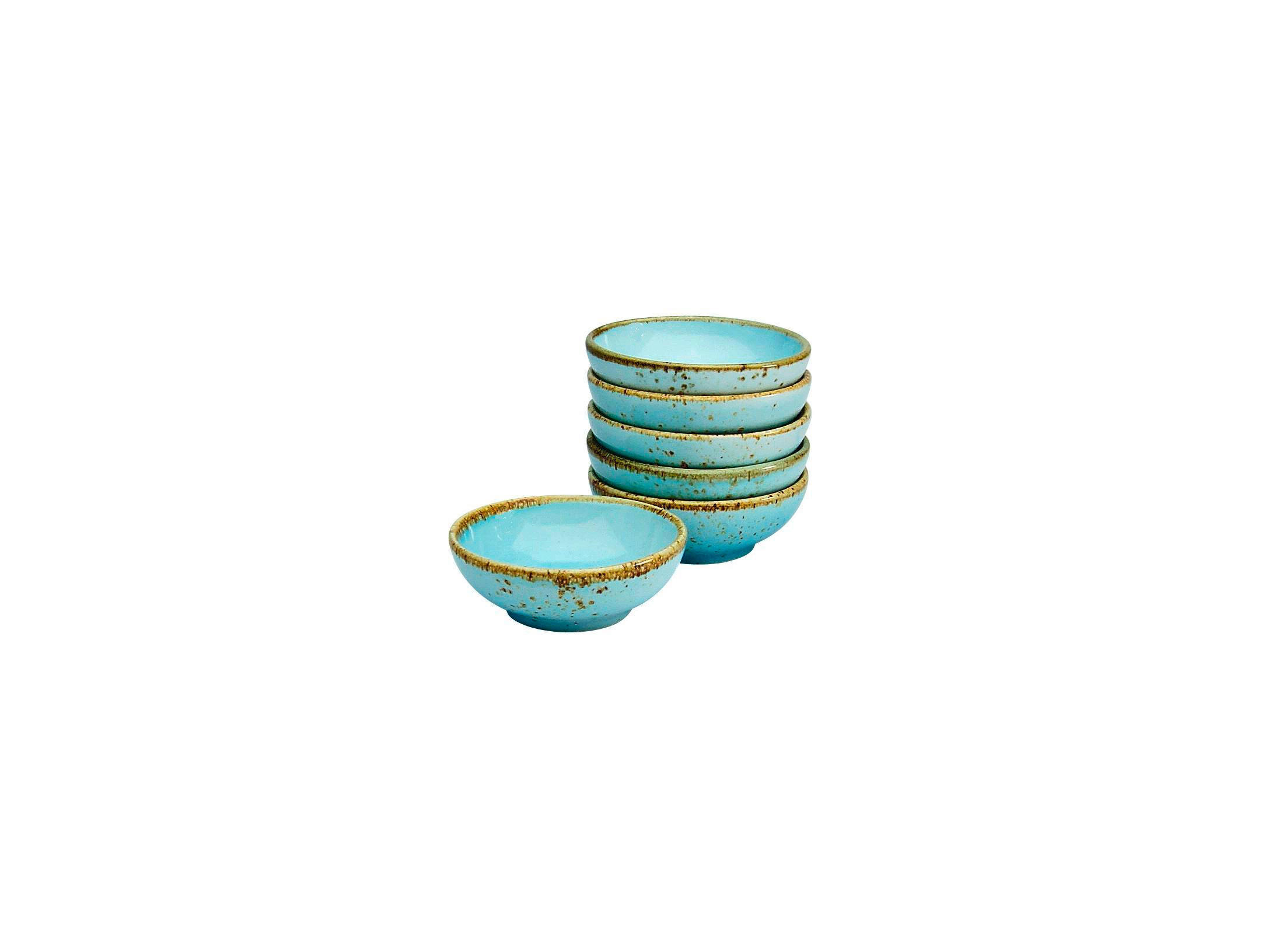 DIPSCHALENSET Keramik Steinzeug - Pastellblau, Trend, Keramik (8cm) - Creatable