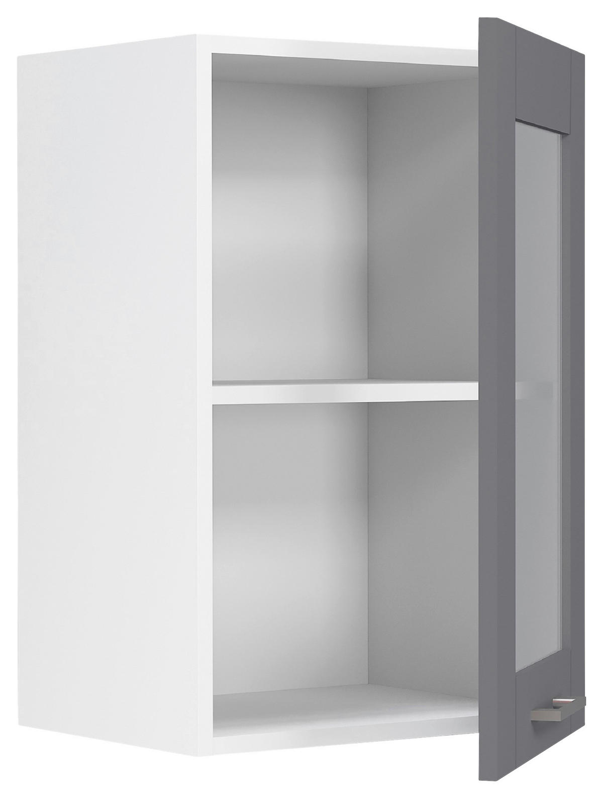 KÜCHENOBERSCHRANK 40/60/31 cm  in Anthrazit, Weiss  - Weiss/Anthrazit, Trend, Glas/Holzwerkstoff (40/60/31cm) - MID.YOU