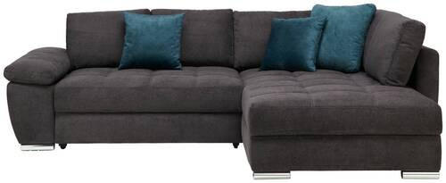 ROHOVÁ SEDAČKA, textil, černá, petrolej - petrolej/černá, Design, textil/plast (276/212cm) - Carryhome