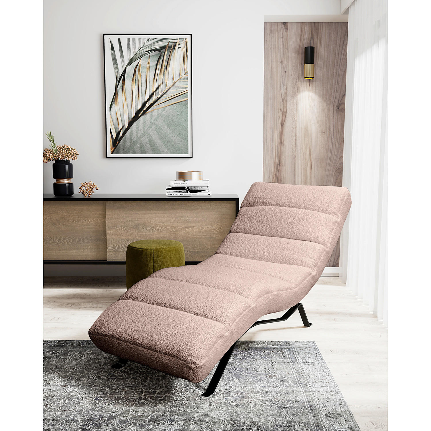 Livetastic Relaxliege Swing Rosa 65x65-95x171 cm