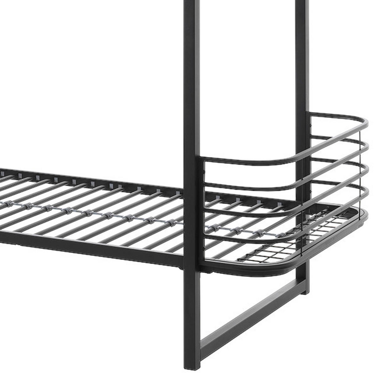 ETAGENBETT - Schwarz, KONVENTIONELL, Metall (90/200cm) - MID.YOU