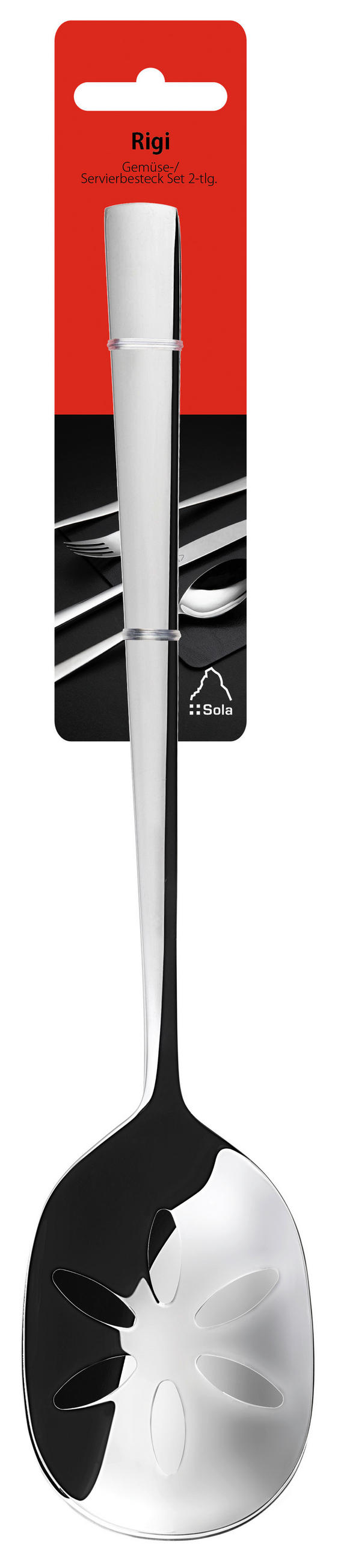 SERVIERLÖFFEL 2-teilig  - Silberfarben, Basics, Metall - Sola