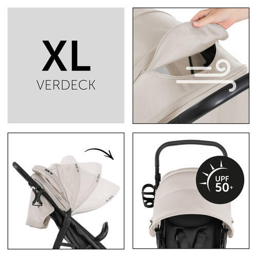BUGGY RAPID 4D  - Beige/Schwarz, Basics, Textil (92/57/110cm) - Hauck