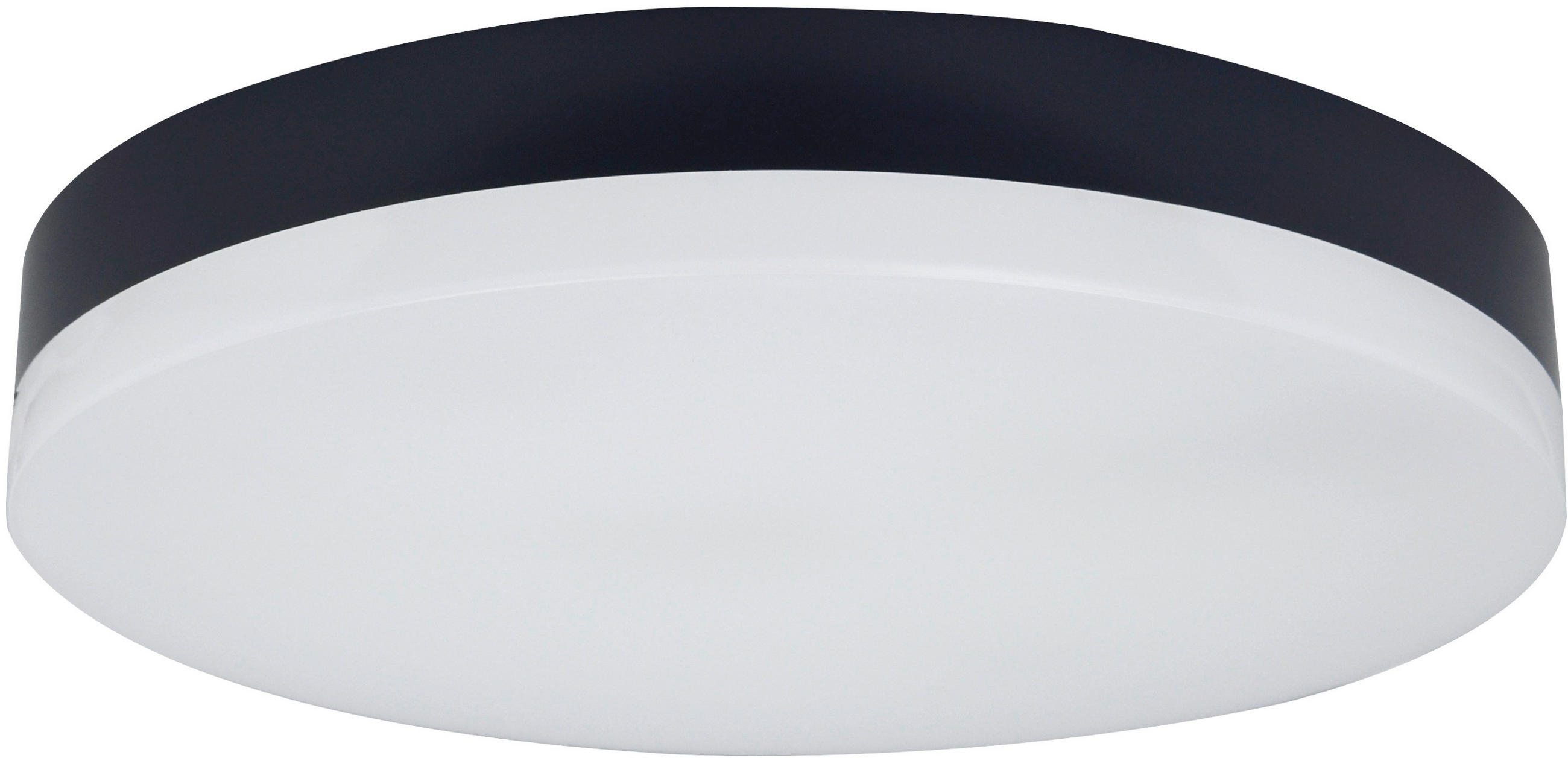 LED-DECKENLEUCHTE Orbis 28/5,1 cm   - Schwarz, Basics, Kunststoff (28/5,1cm)