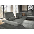 WOHNLANDSCHAFT in Webstoff Hellgrau  - Hellgrau/Schwarz, Design, Textil/Metall (157/354/208cm) - Dieter Knoll