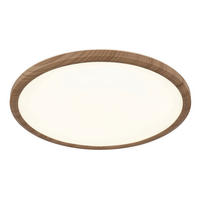 LED-DECKENLEUCHTE 18 W  29,4/2,5 cm    - Eukalyptusholzfarben, Konventionell, Kunststoff (29,4/2,5cm) - Novel