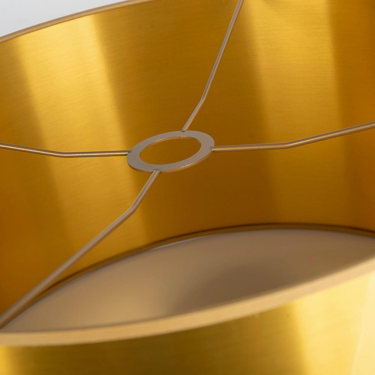 LEUCHTENSCHIRM Gold 50/25 cm  - Goldfarben, Basics, Textil/Metall (50/25cm)