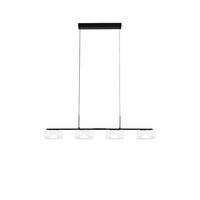 LED-PENDELLEUCHTE Luce Ambiente e Design 93/43/200 cm   - Transparent/Schwarz, Trend, Kunststoff/Metall (93/43/200cm)