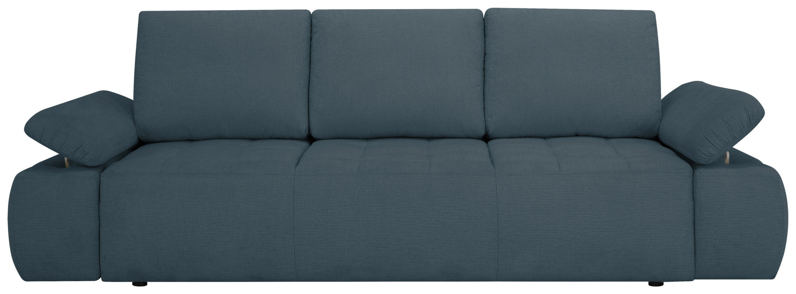 SCHLAFSOFA  mit Bettkasten erhältlich, Bettfunktion erhältlich Chenille, Jacquard Blau  - Blau/Schwarz, Design, Kunststoff/Textil (255/89/109cm) - MID.YOU