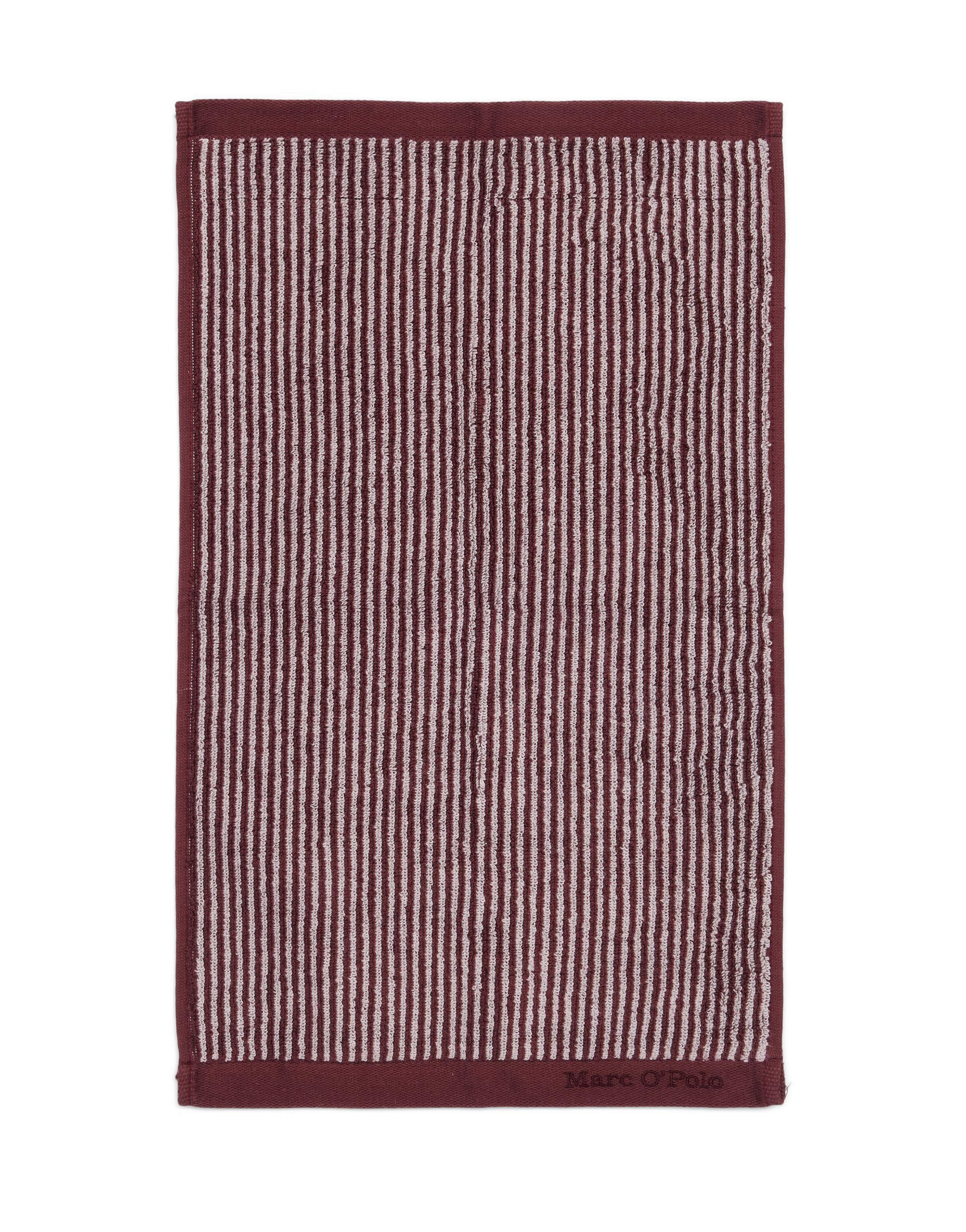 GÄSTETUCH TIMELESS TONE STRIPES Aubergine 30/50 cm  - Aubergine, Basics, Textil (30/50cm) - Marc O'Polo
