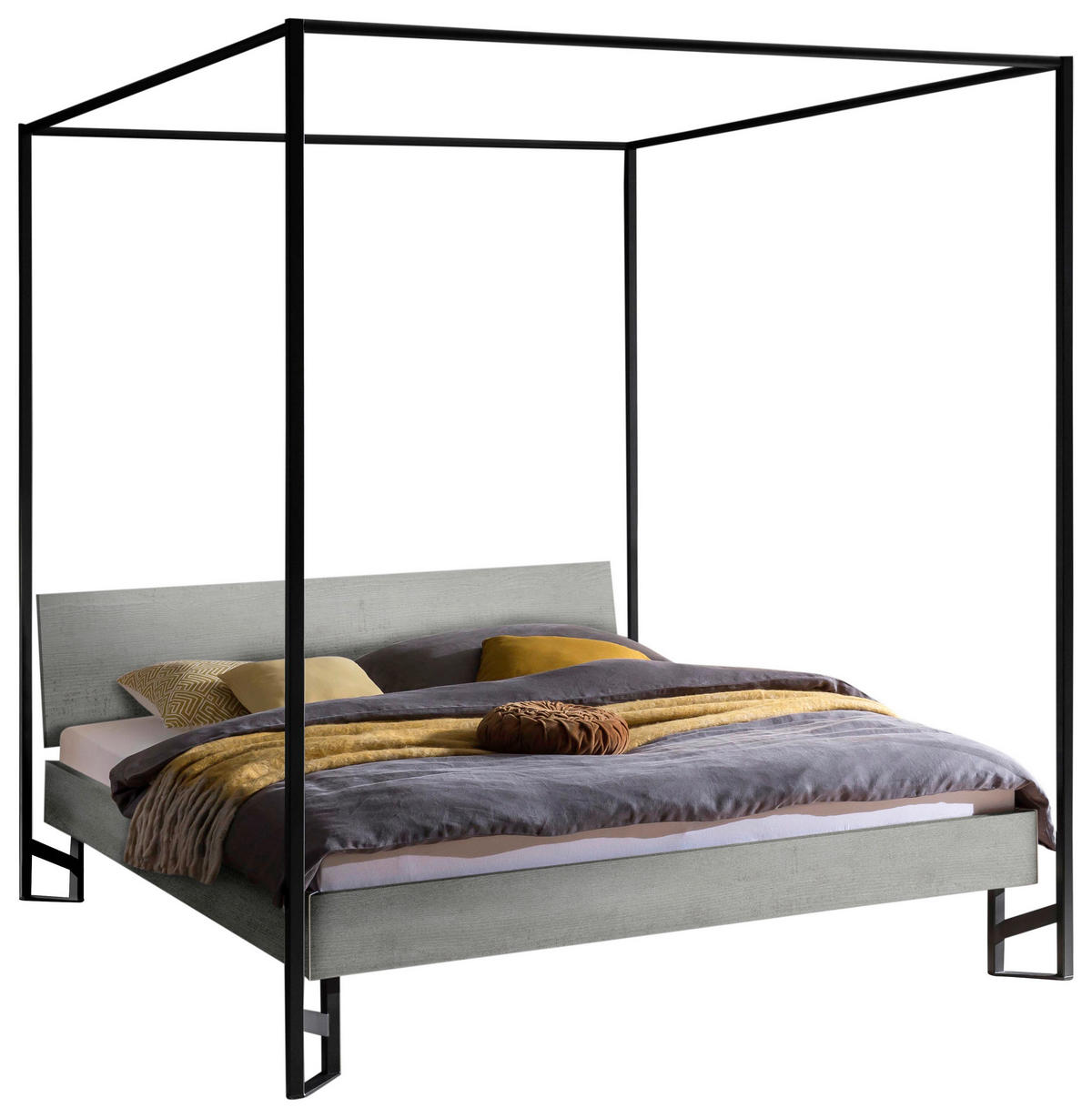 HIMMELBETT 180/200 cm  in Grau  - Anthrazit/Grau, Design, Holzwerkstoff/Metall (180/200cm) - Hasena