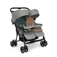 ZWILLINGSWAGEN Aire Twin  - Dunkelgrün/Koralle, Basics, Textil/Metall (78/102/70cm) - Joie