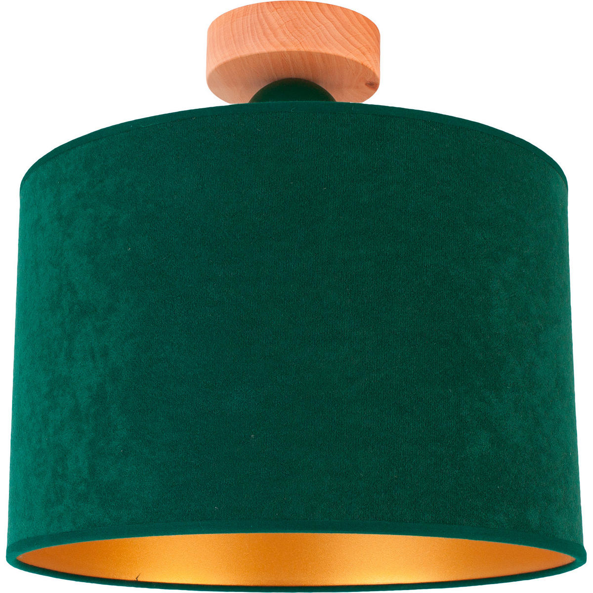 DECKENLEUCHTE Bolla 30/30 cm   - Waldgrün, Basics, Holz (30/30cm)
