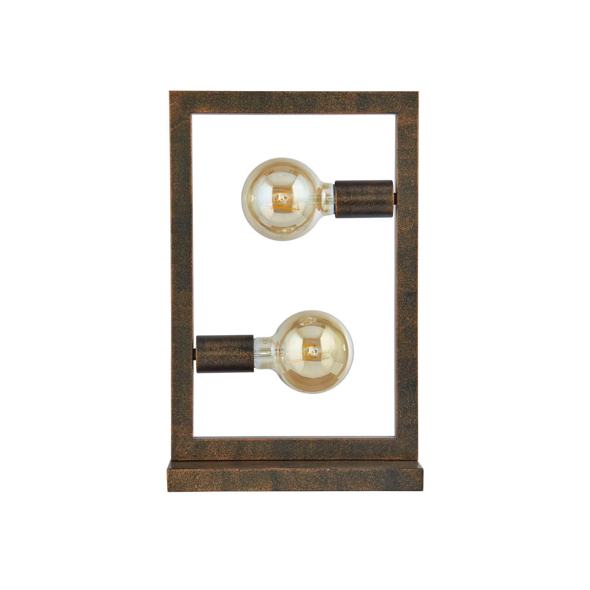 BORDSLAMPA Oblong 28/12/46 cm   - brun, Lifestyle, metall (28/12/46cm)