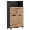 MIDISCHRANK 60/110,5/32,6 cm  - Chromfarben/Anthrazit, KONVENTIONELL, Holzwerkstoff/Kunststoff (60/110,5/32,6cm) - Stylife