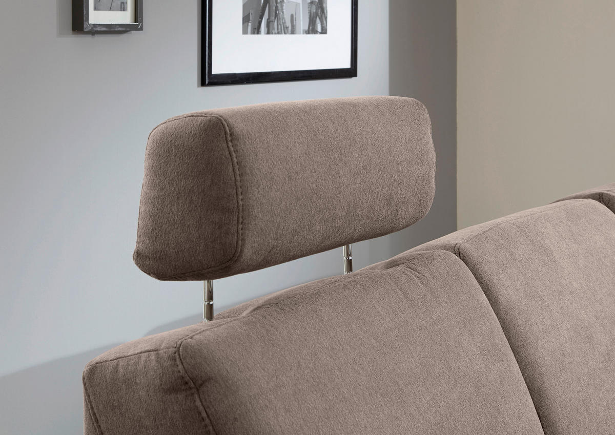 ECKSOFA in Mikrofaser Braun  - Schwarz/Braun, Konventionell, Textil (224/165cm) - Xora