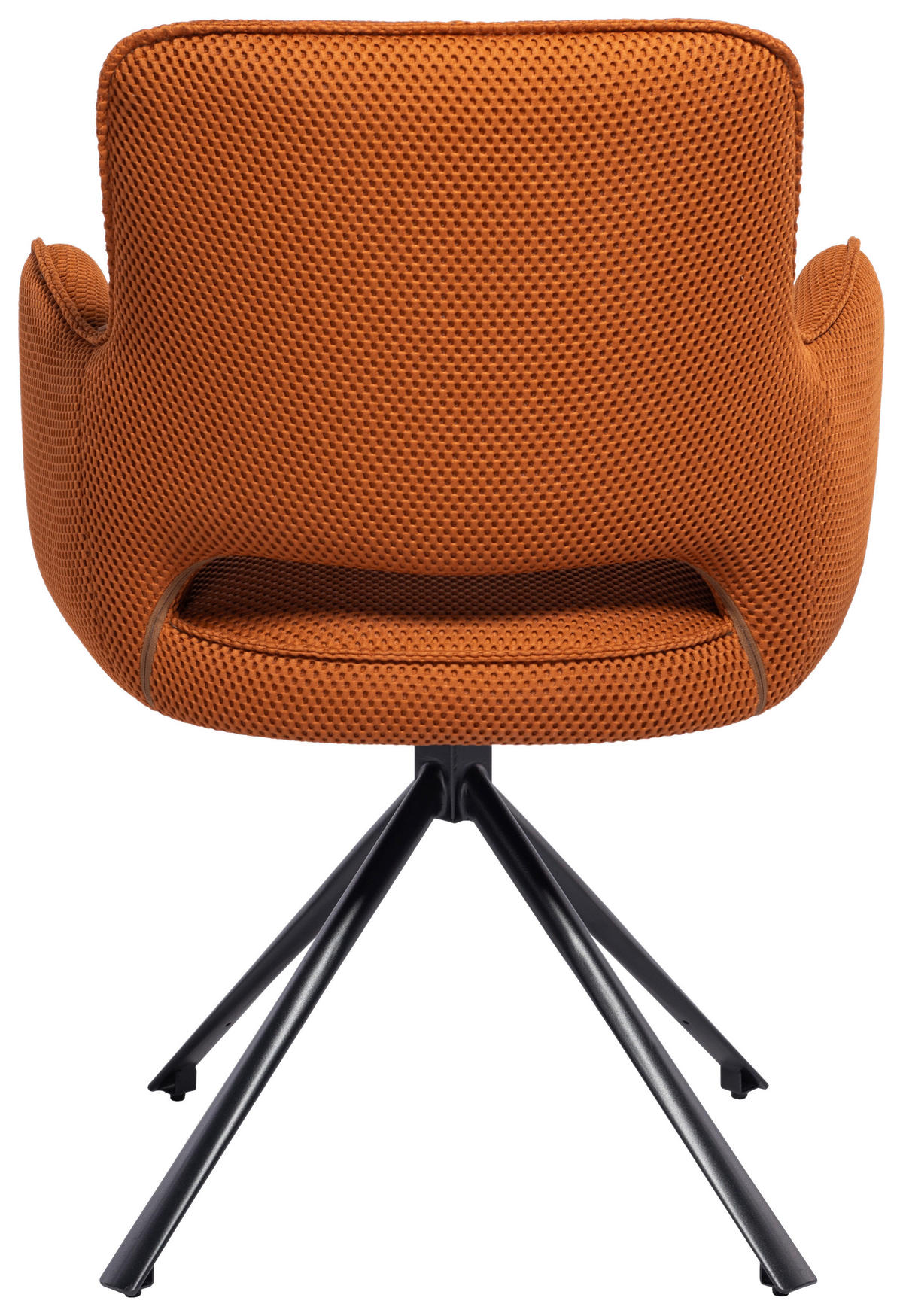 STOL MED ARMSTÖD järn nät  - svart/rostfärgad, Design, metall/textil (61/85/61cm) - Novel
